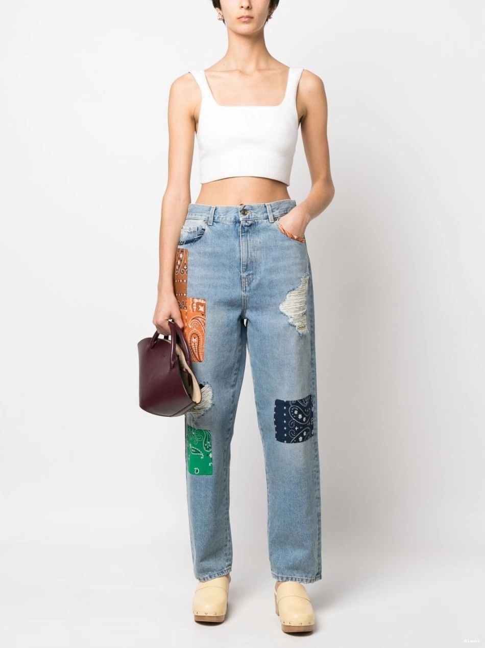 Cheap patchwork-detailing jeans Alanui California Women 0821